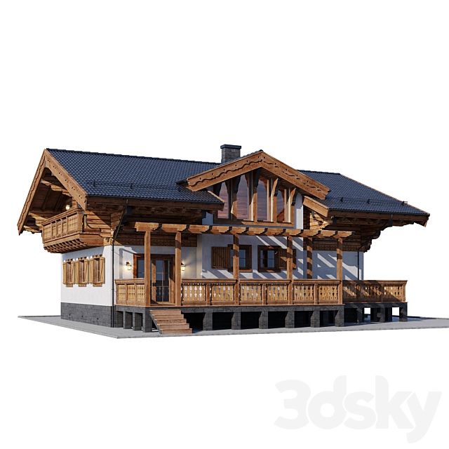 country house 7 3DS Max Model - thumbnail 2