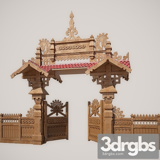 Dierevskie Gate 1 3dsmax Download - thumbnail 1