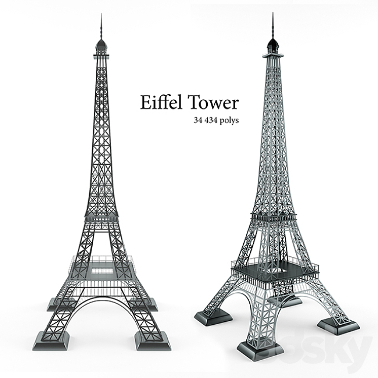 Eiffel Tower 3DS Max - thumbnail 1