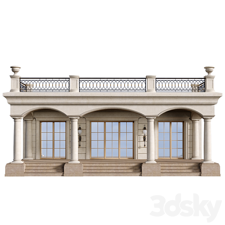 Entrance to the house Porch 3DS Max - thumbnail 1