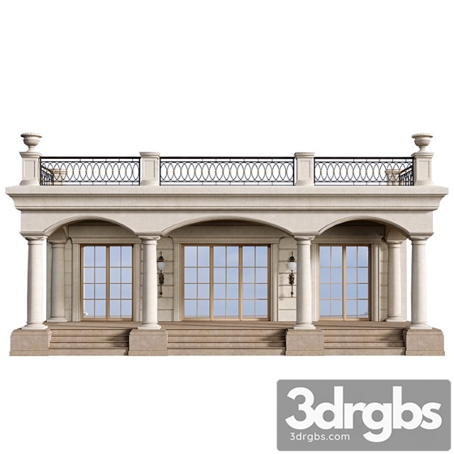 Entrance To The House Porch 3dsmax Download - thumbnail 1