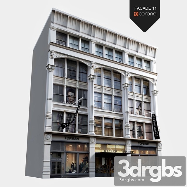 Facade 11 Topshop 3dsmax Download - thumbnail 1