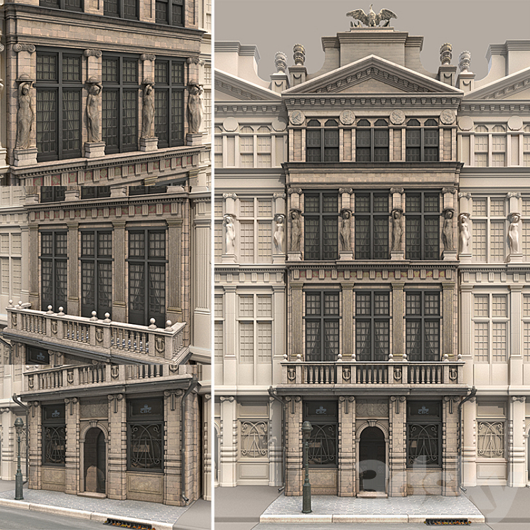 facade 3DS Max - thumbnail 1