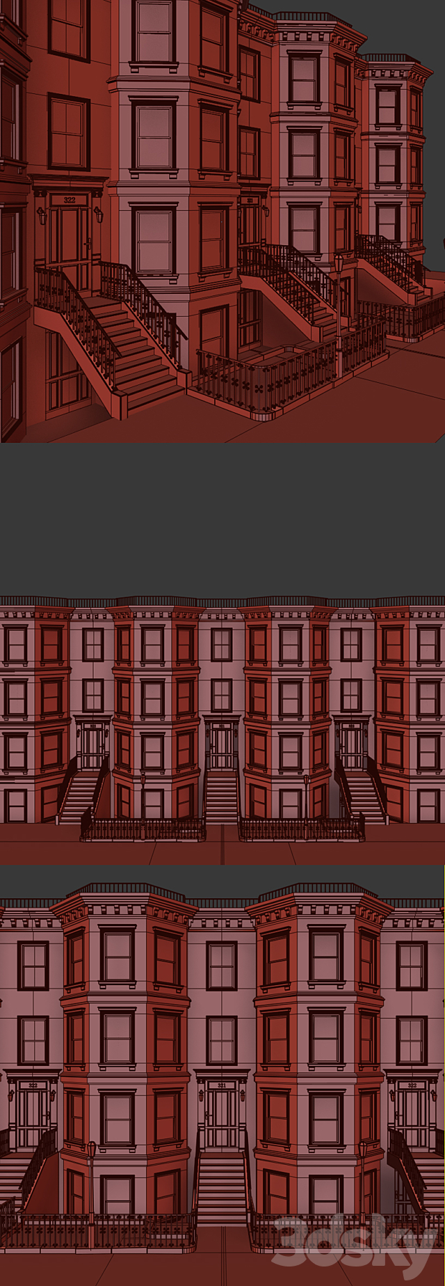 Facade 3DS Max Model - thumbnail 3