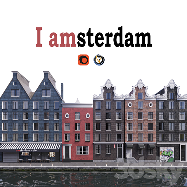 Facade Amsterdam 3DSMax File - thumbnail 1