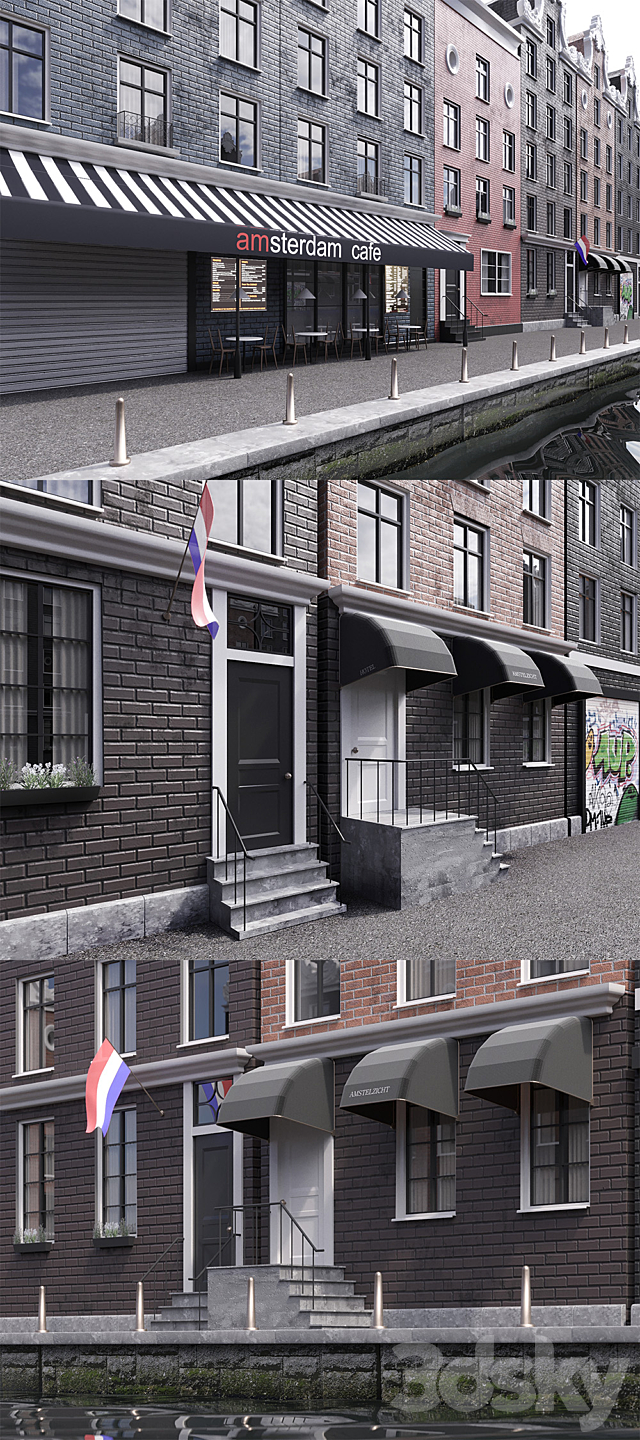 Facade Amsterdam 3DSMax File - thumbnail 2