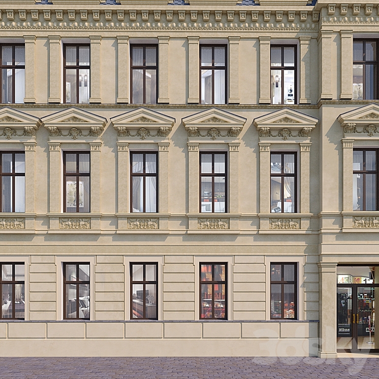 Facade for background 8 3DS Max - thumbnail 2