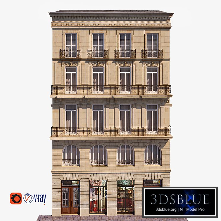 Facade for background 9 3DS Max - thumbnail 3