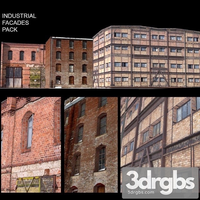 Facade For Background Vol 5 Industrial Area 3dsmax Download - thumbnail 1