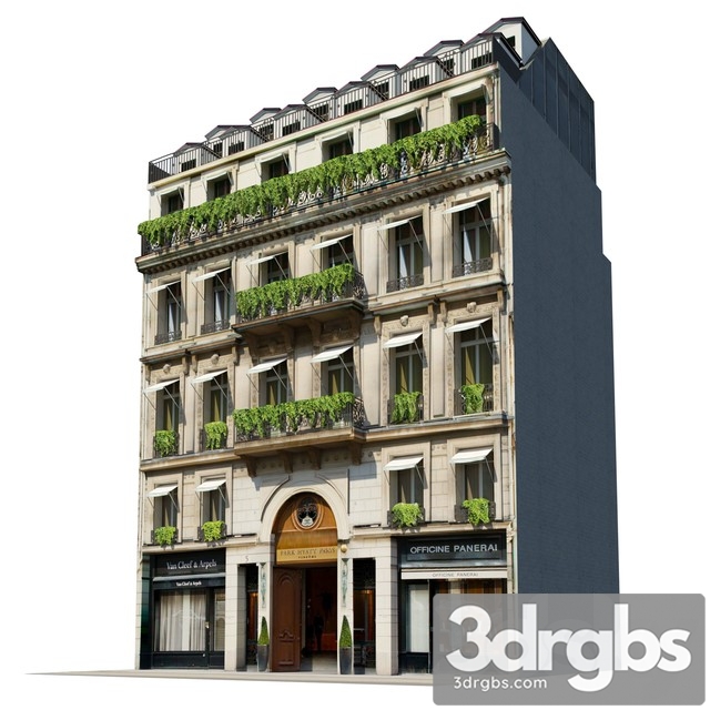 Facade for Background Vol 7 Classic Hotel 3dsmax Download - thumbnail 1