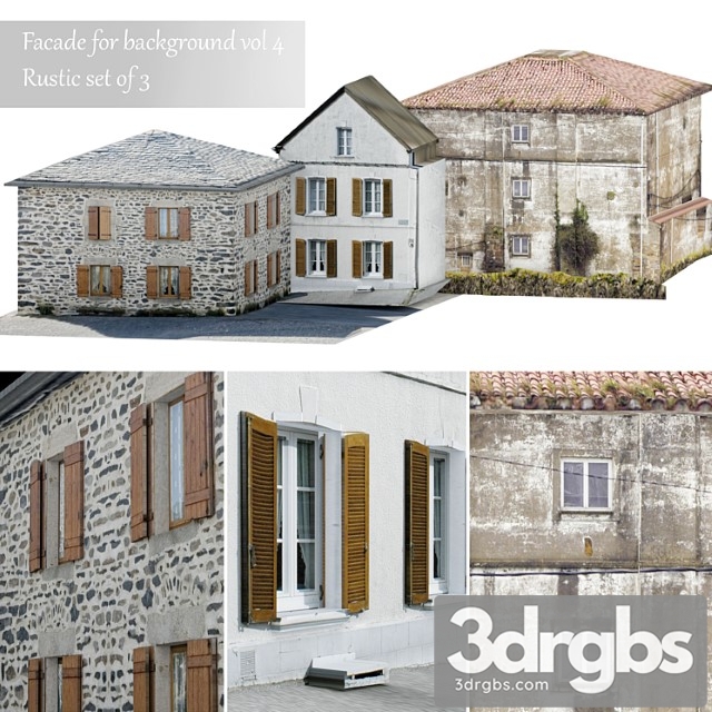 Facade For The Background Vol 4 Picturesque Village 1 3dsmax Download - thumbnail 1