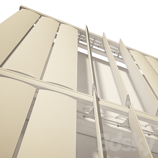 Facade lamella contest 3DS Max Model - thumbnail 3