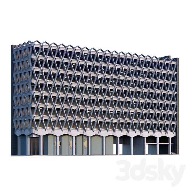 Facade parking 3ds Max - thumbnail 1