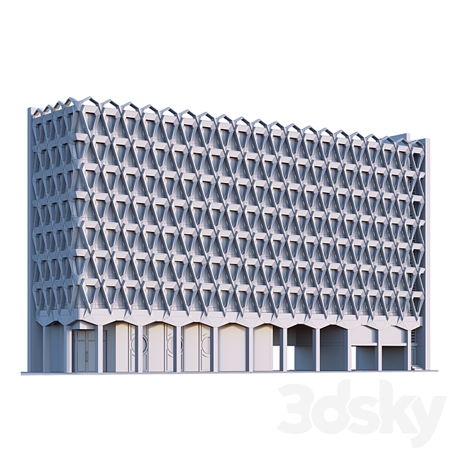 Facade parking 3ds Max - thumbnail 2