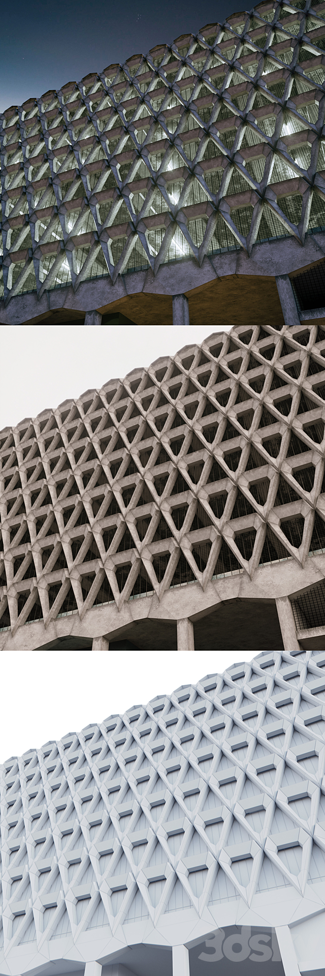 Facade parking 3ds Max - thumbnail 3