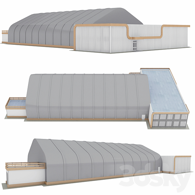 Frame – awning hangar and AHB 3DS Max Model - thumbnail 2