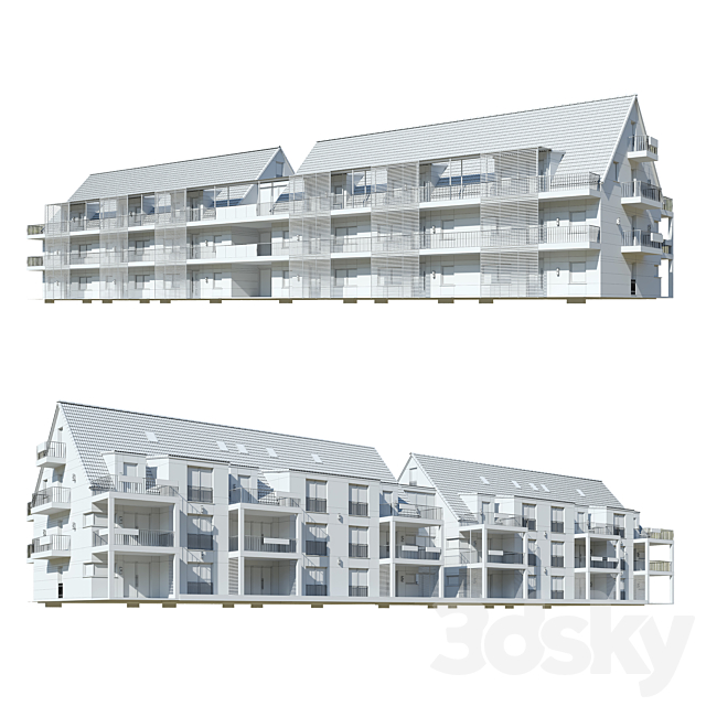 German house 4 3DS Max Model - thumbnail 3