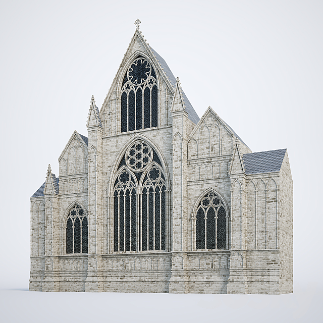 Gothic facade 3ds Max - thumbnail 1