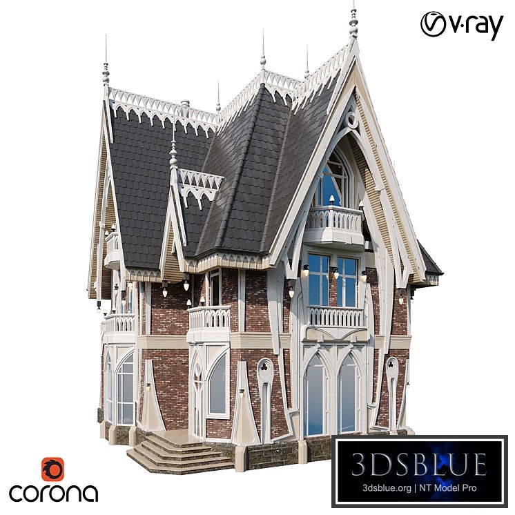 Gothic house 3DS Max - thumbnail 3