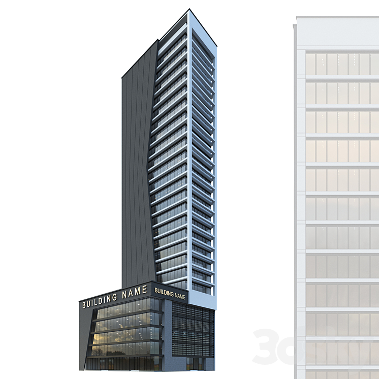 High-rise office building No. 2 3DS Max - thumbnail 1