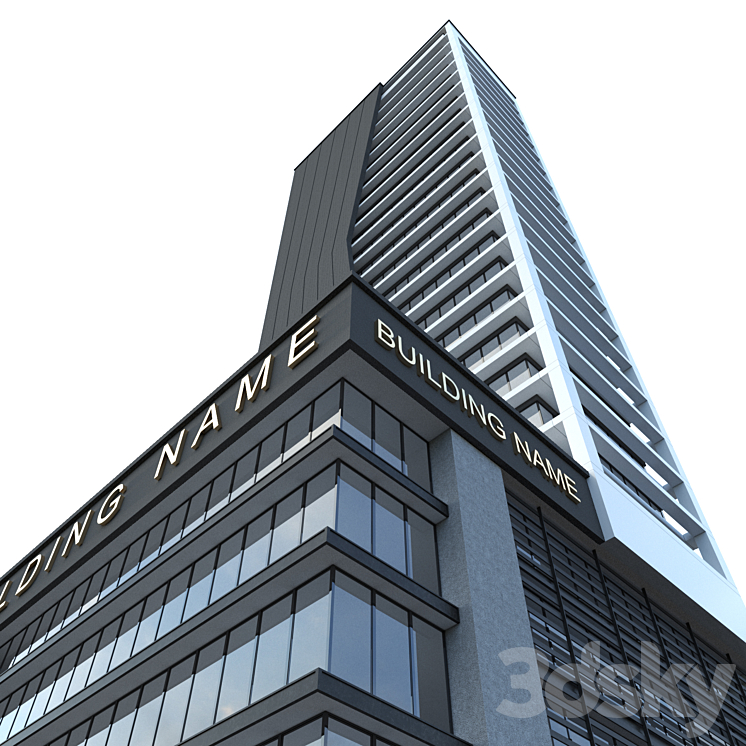 High-rise office building No. 2 3DS Max - thumbnail 2