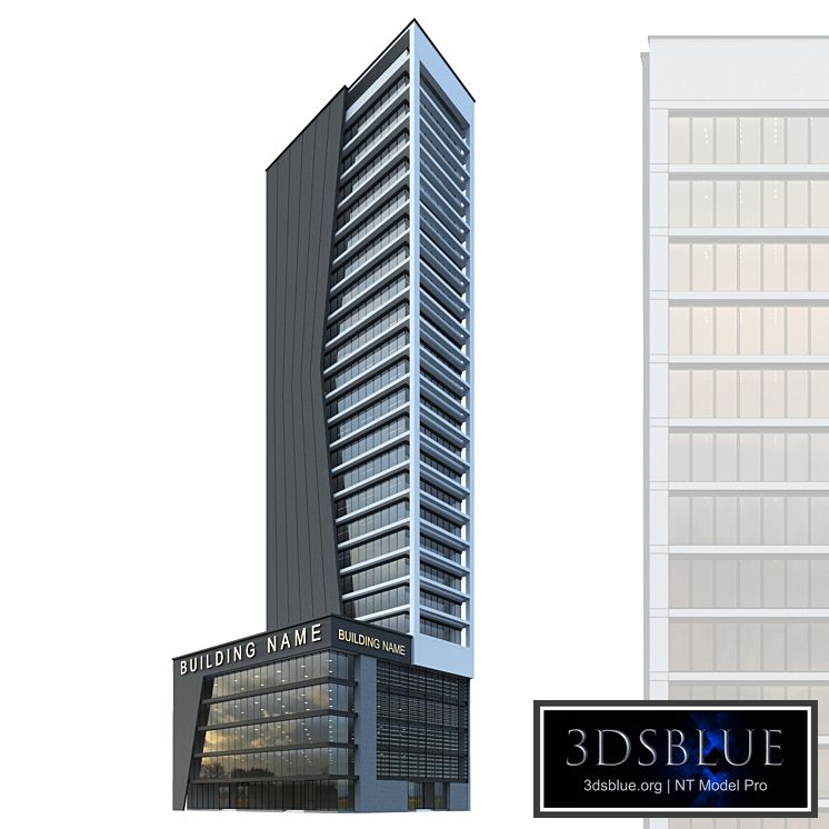 High-rise office building No. 2 3DS Max - thumbnail 3