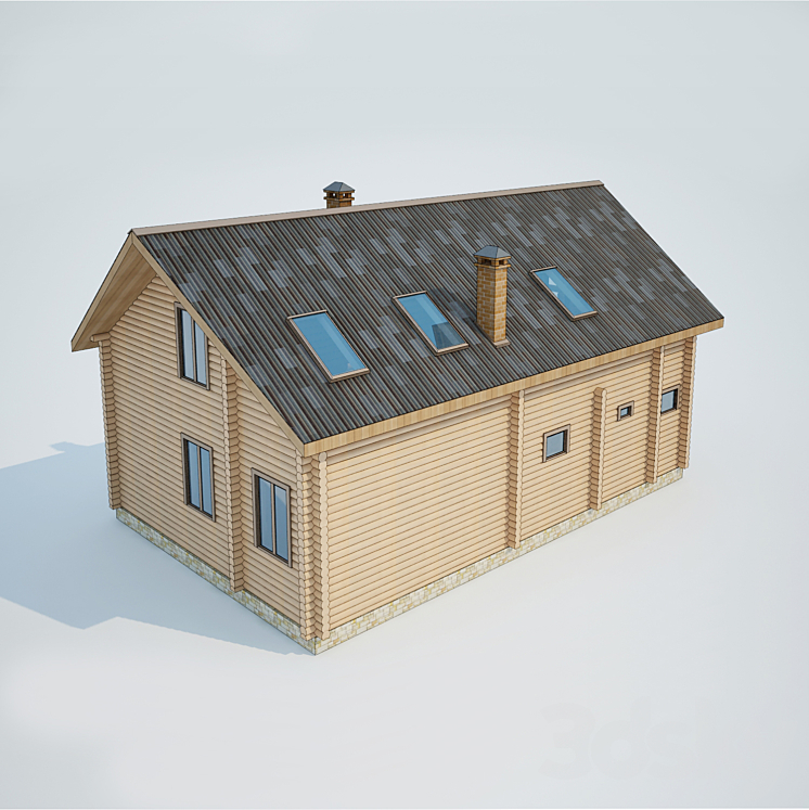 House log 3DS Max - thumbnail 1