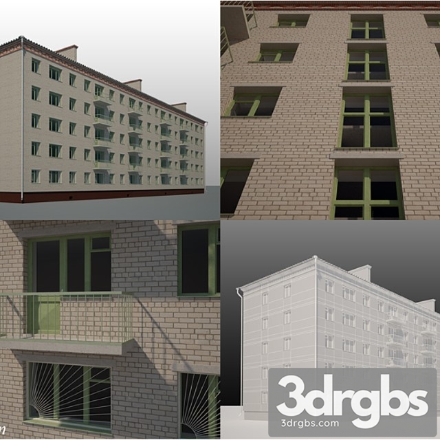 Khrushchovka 447 I Sierii 3dsmax Download - thumbnail 1