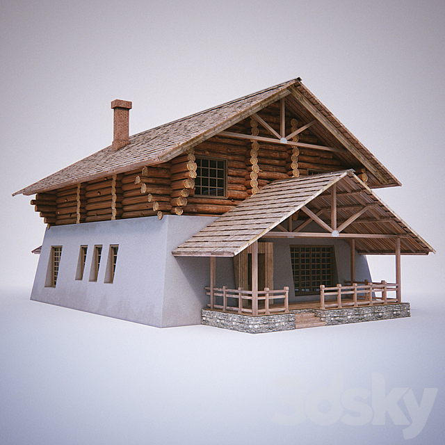 Log Cabin 3DSMax File - thumbnail 1