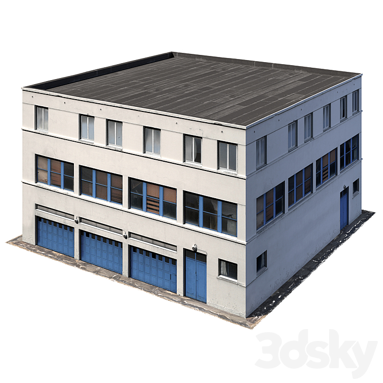 Low poly building 8K texture 3DS Max - thumbnail 1