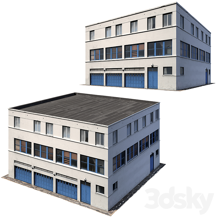 Low poly building 8K texture 3DS Max - thumbnail 2