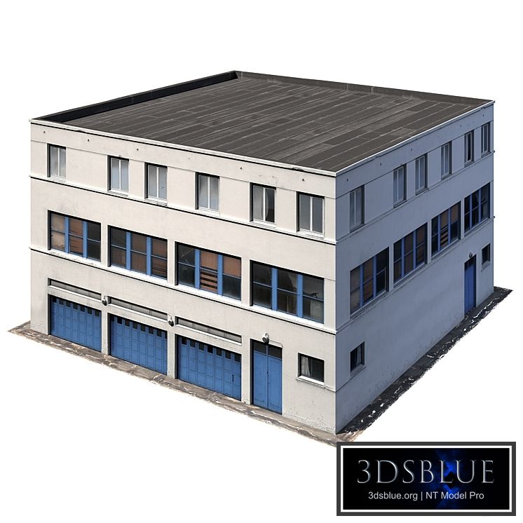 Low poly building 8K texture 3DS Max - thumbnail 3