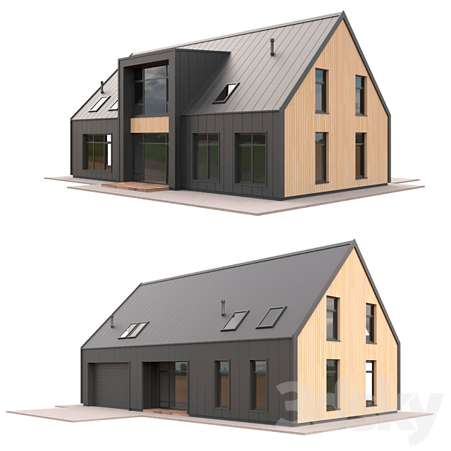 Low Poly Houses Set 04 3DS Max Model - thumbnail 5