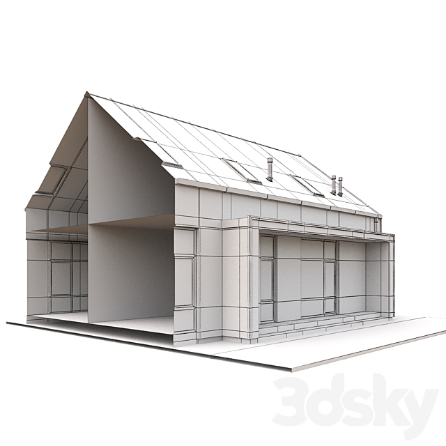 Low Poly Houses Set 04 3DS Max Model - thumbnail 6