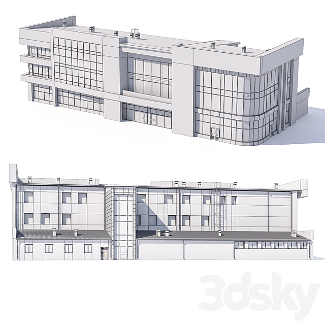 Medical Center 3DS Max Model - thumbnail 3