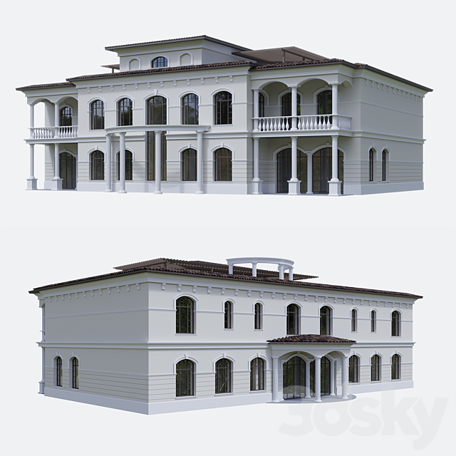 Mediterranean Villa 3DSMax File - thumbnail 2