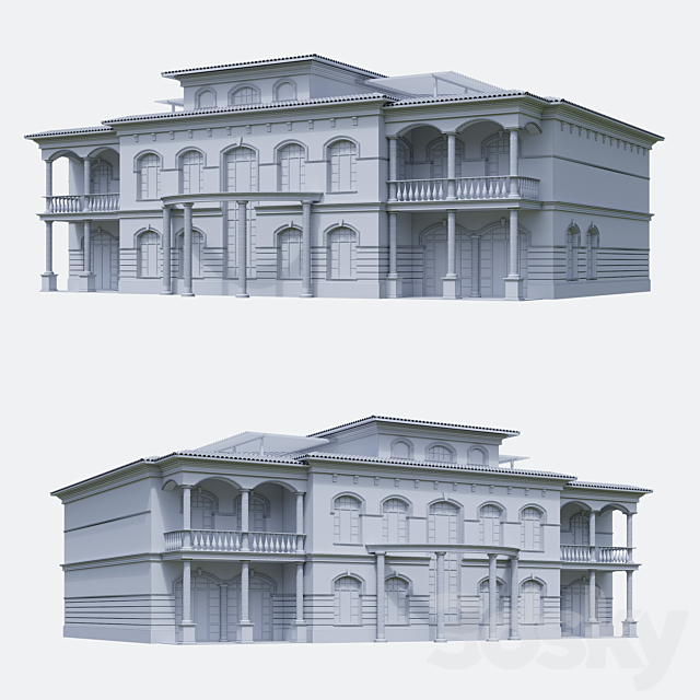 Mediterranean Villa 3DSMax File - thumbnail 3