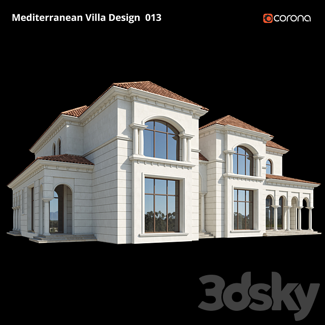 Mediterranean Villa Design 013 3DS Max Model - thumbnail 3