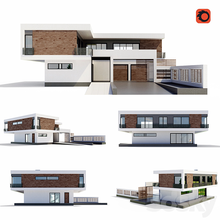 Minimalism villa 3DS Max - thumbnail 1