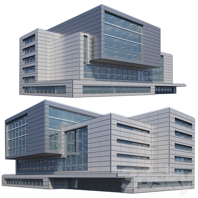 Modern building 0002 3ds Max - thumbnail 1