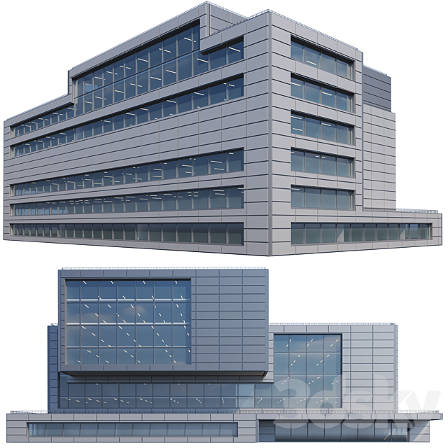 Modern building 0002 3ds Max - thumbnail 2