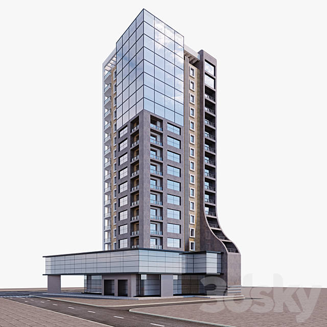 Modern building 3DSMax File - thumbnail 2