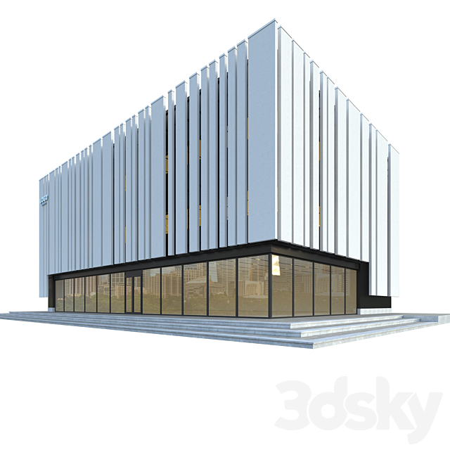 Modern Commercial Building No 2 3DS Max Model - thumbnail 3