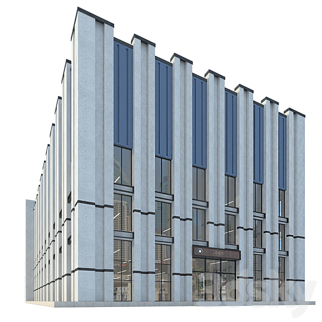 Modern Commercial Building No1 3DS Max Model - thumbnail 2