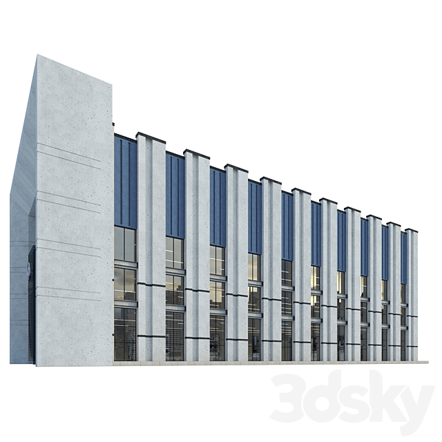 Modern Commercial Building No1 3DS Max Model - thumbnail 3