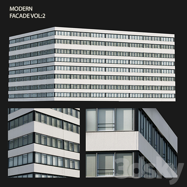 Modern facade_Vol: 2 3ds Max - thumbnail 1