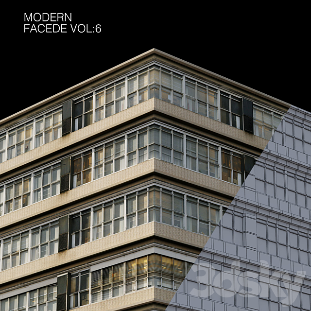 Modern facade_vol6 3DSMax File - thumbnail 2