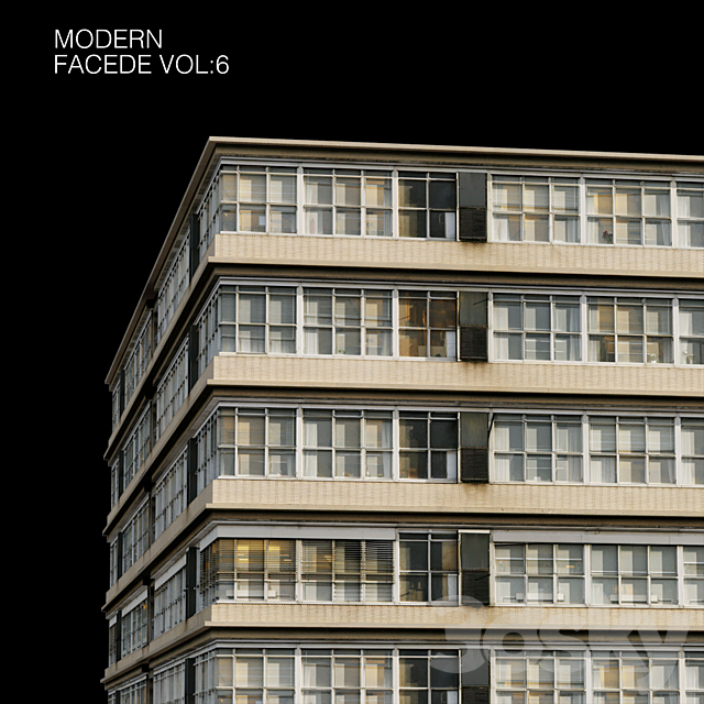 Modern facade_vol6 3DSMax File - thumbnail 3