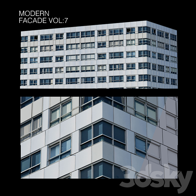 Modern facade_vol7 3DSMax File - thumbnail 1