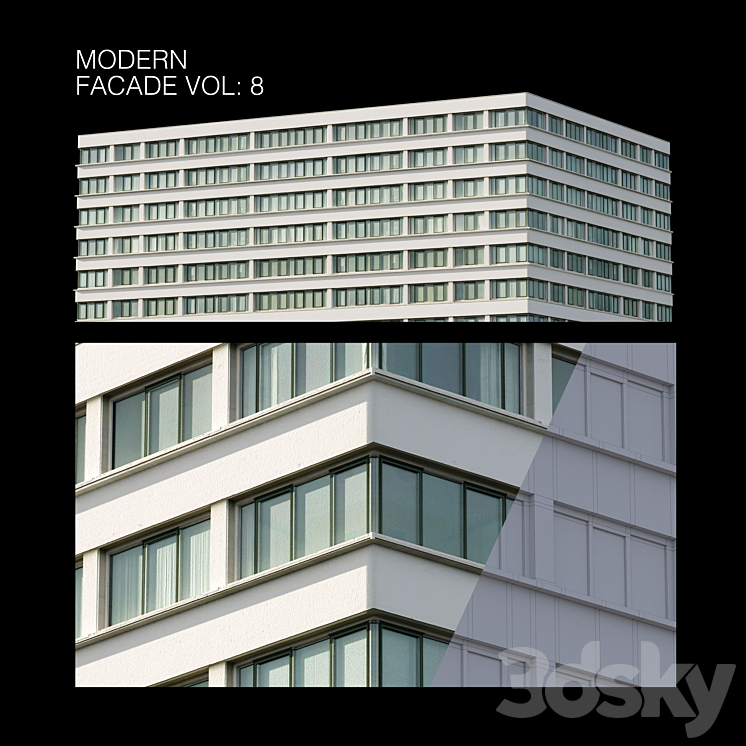 Modern facade_vol8 3DS Max - thumbnail 1